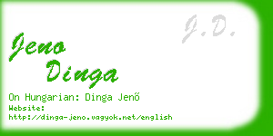 jeno dinga business card